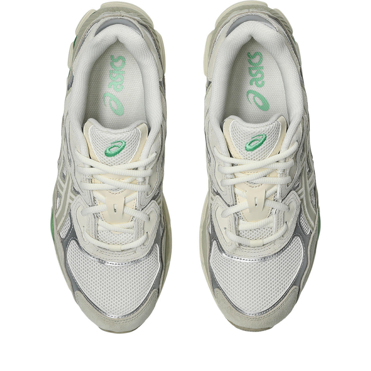 Asics womens shoes  neutral running shoes mens  sneakers Gel-Kayano 14 – Off-White/Silver/Light Olive Sneaker