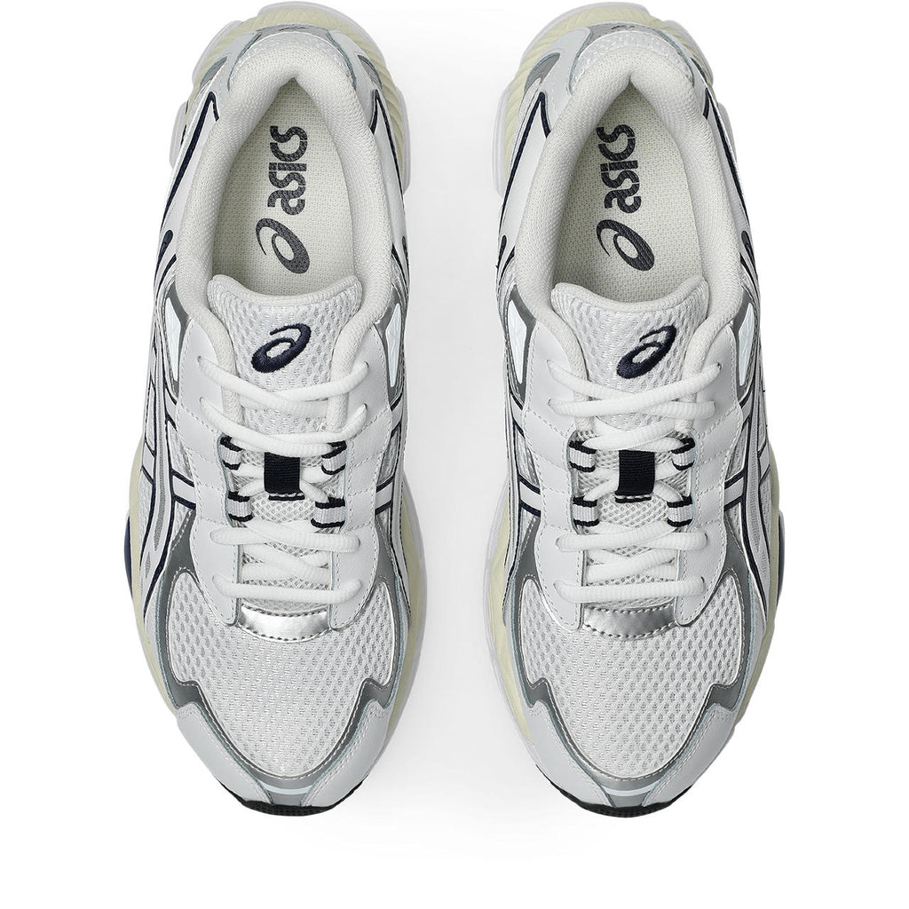 Asics womens shoes  neutral running shoes mens  sneakers Gel-Kayano 14 – White/Silver/Navy Sneaker