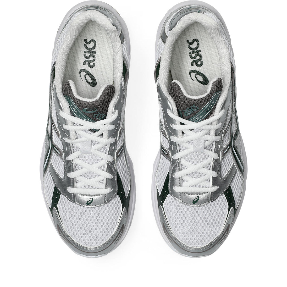 Asics womens shoes  neutral running shoes mens  sneakers Gel-1130 – White/Silver/Dark Green Sneaker
