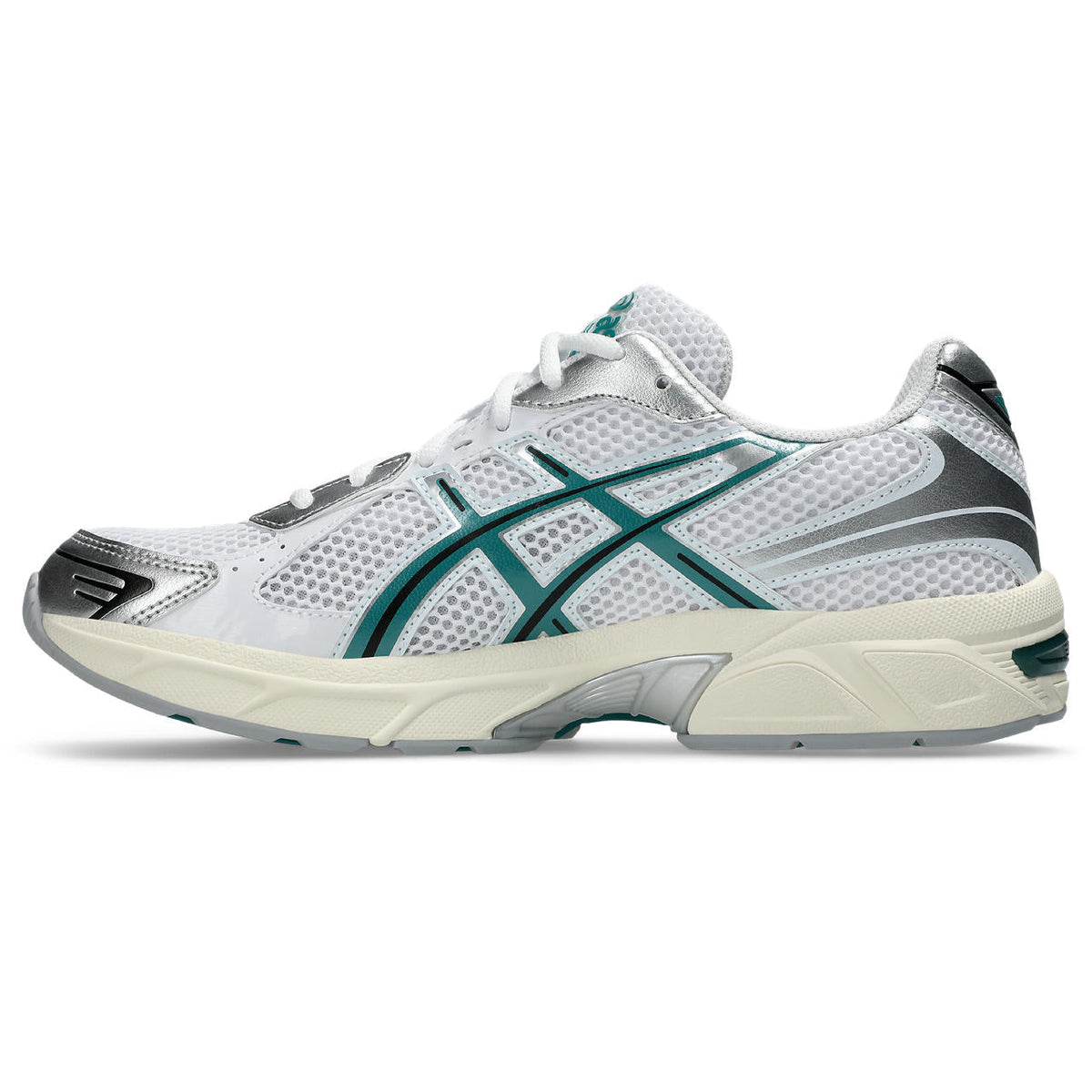Asics womens shoes  neutral running shoes mens  sneakers Gel-1130 – White/Silver/Teal Green Sneaker