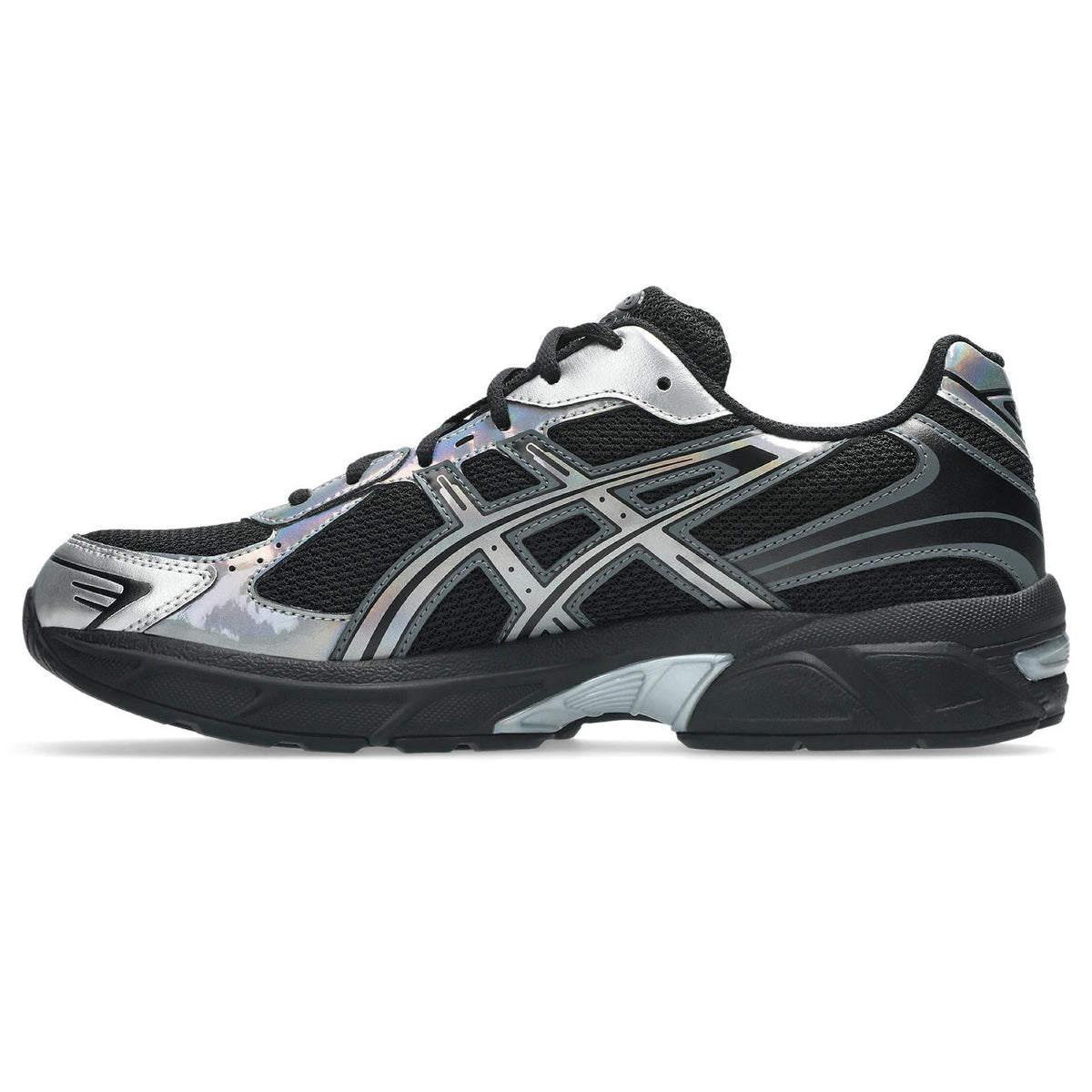 Asics womens shoes  neutral running shoes mens  sneakers Gel-1130 – Black/Iridescent Silver Sneaker