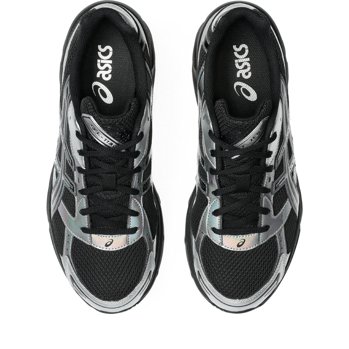 Asics womens shoes  neutral running shoes mens  sneakers Gel-1130 – Black/Iridescent Silver Sneaker