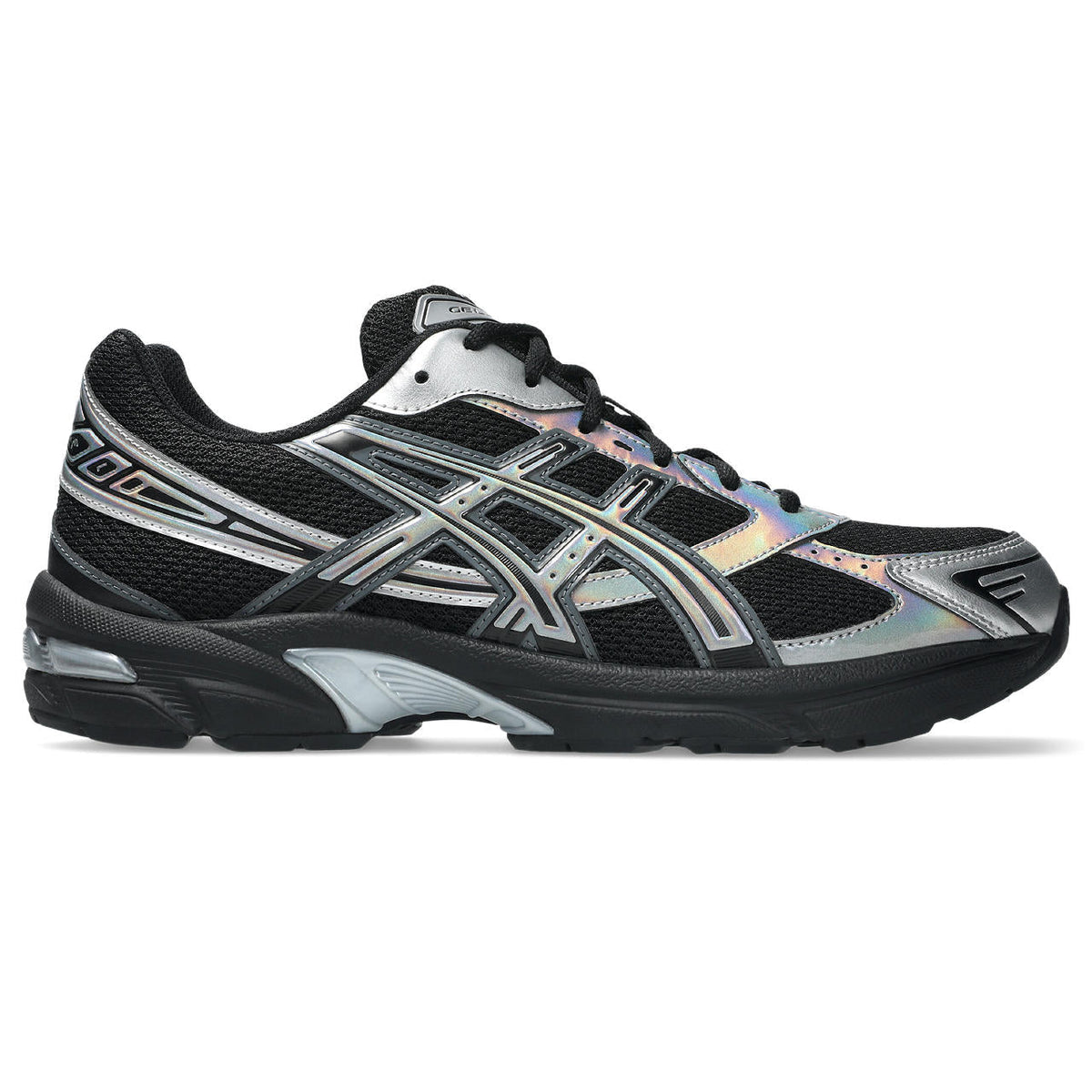 Asics womens shoes  neutral running shoes mens  sneakers Gel-1130 – Black/Iridescent Silver Sneaker