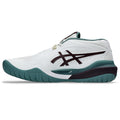 Asics womens shoes  neutral running shoes mens  sneakers Gel-Resolution – White/Burgundy/Teal Green Tennis Sneaker