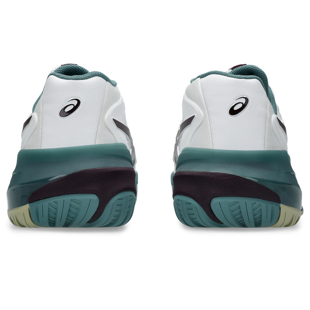 Asics womens shoes  neutral running shoes mens  sneakers Gel-Resolution – White/Burgundy/Teal Green Tennis Sneaker