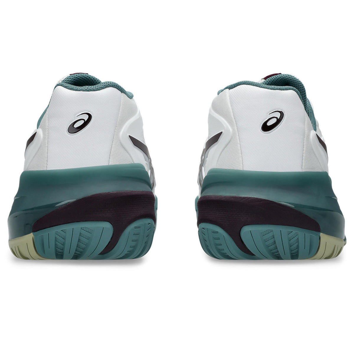 Asics womens shoes  neutral running shoes mens  sneakers Gel-Resolution – White/Burgundy/Teal Green Tennis Sneaker