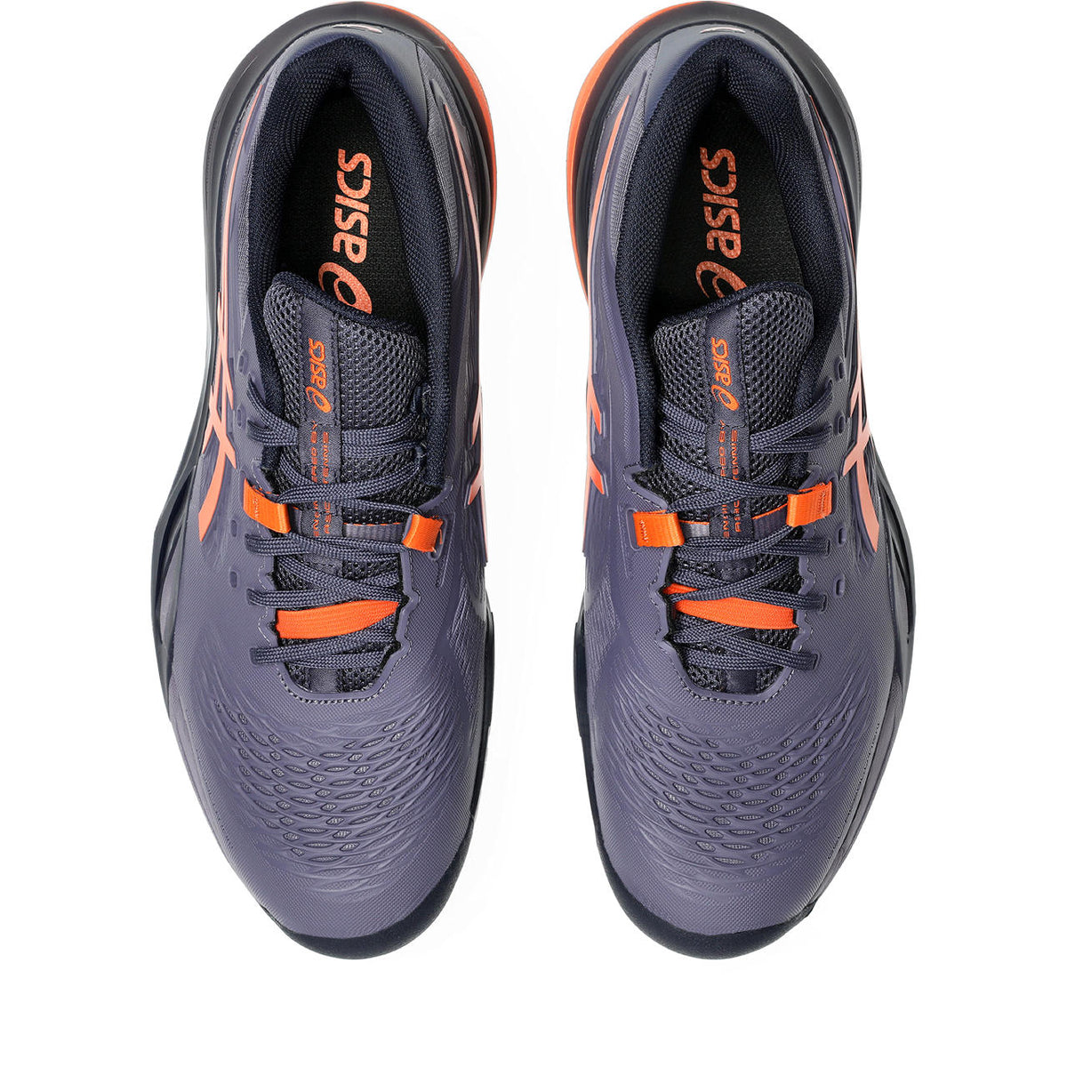 Asics womens shoes  neutral running shoes mens  sneakers Gel-Resolution – Dark Purple/Orange Tennis Sneaker