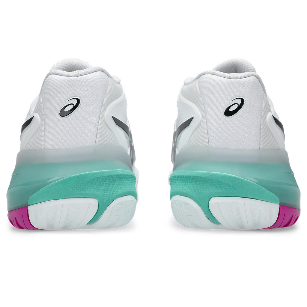 Asics womens shoes  neutral running shoes mens  sneakers Gel-Resolution – White/Black/Turquoise Tennis Sneaker