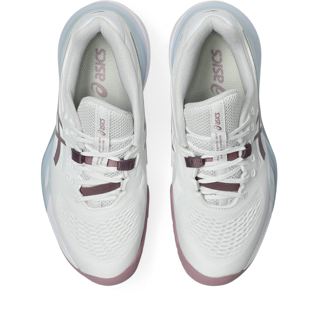 Asics womens shoes  neutral running shoes mens  sneakers Gel-Resolution – White/Dusty Mauve Tennis Sneaker