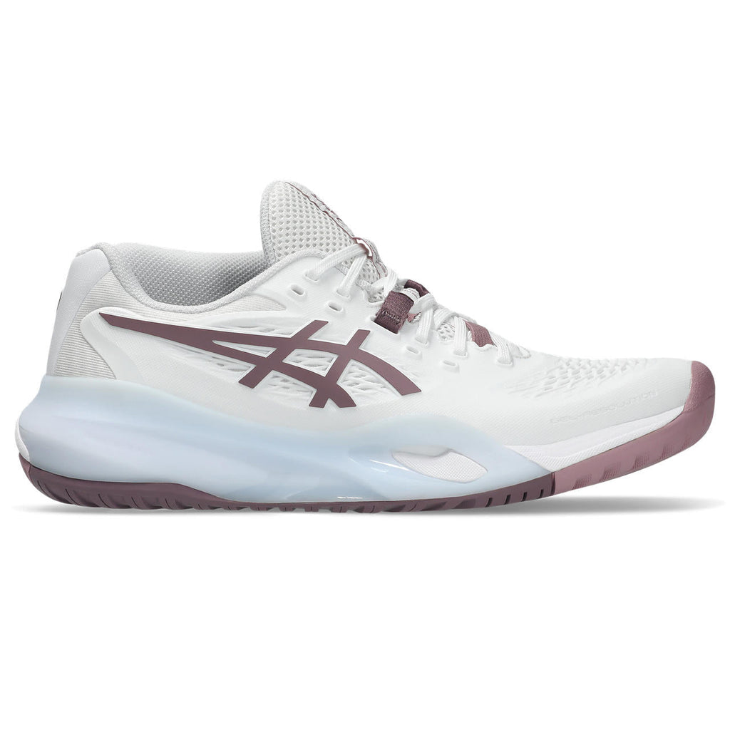 Asics womens shoes  neutral running shoes mens  sneakers Gel-Resolution – White/Dusty Mauve Tennis Sneaker