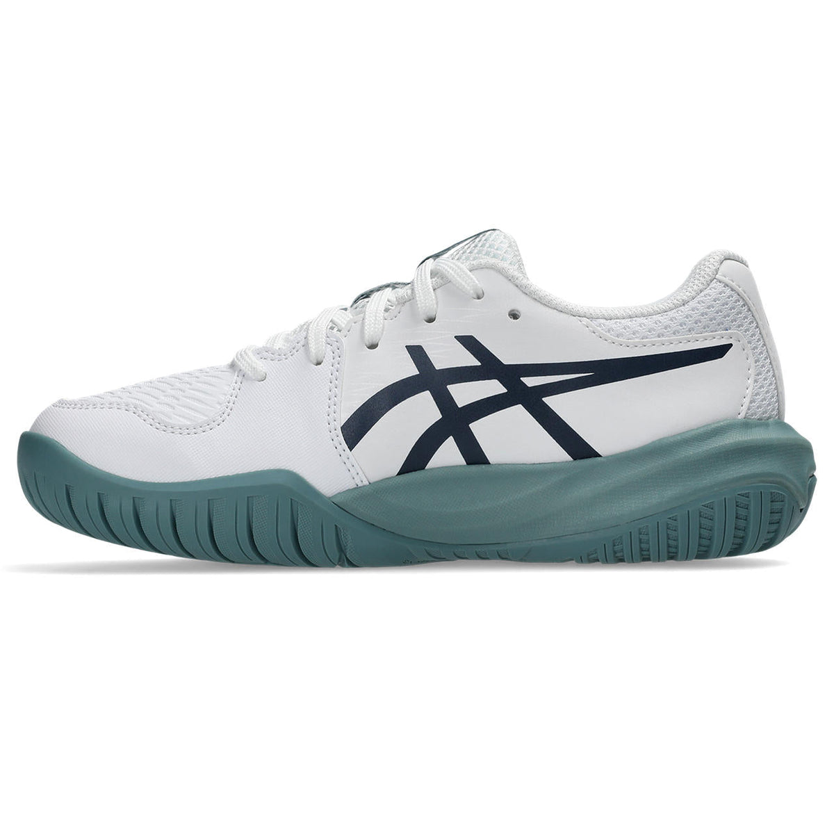 Asics womens shoes  neutral running shoes mens  sneakers Gel-Resolution – White/Navy/Teal Tennis Sneaker