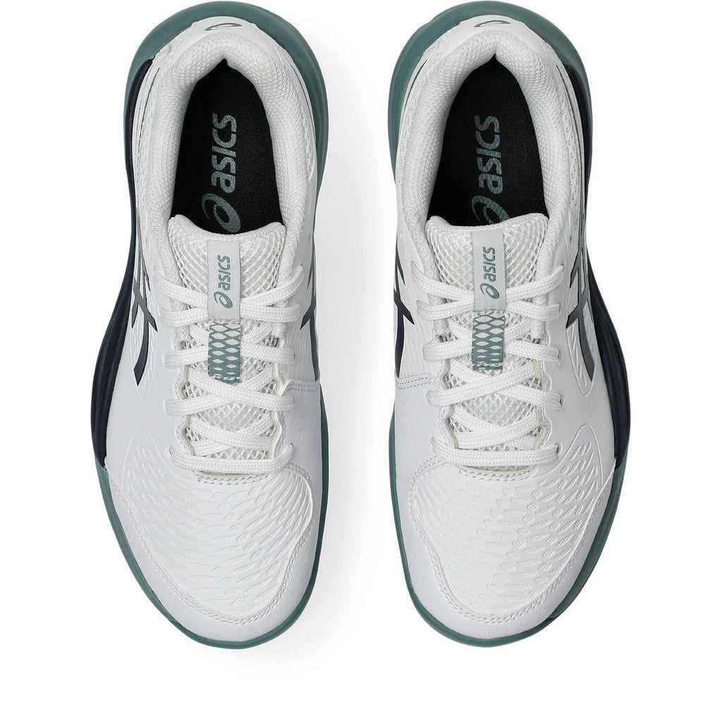 Asics womens shoes  neutral running shoes mens  sneakers Gel-Resolution – White/Navy/Teal Tennis Sneaker