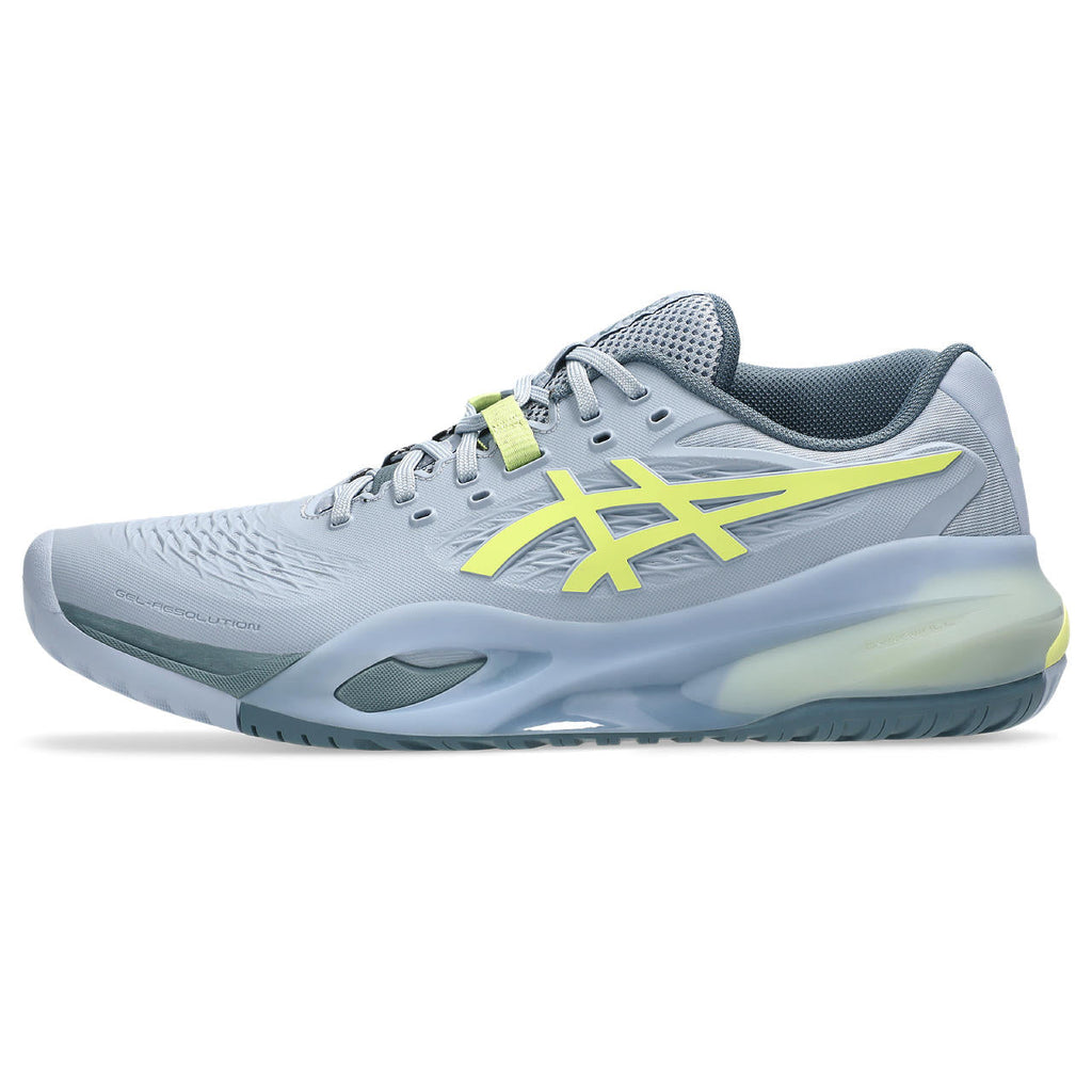 Asics womens shoes  neutral running shoes mens  sneakers Gel-Resolution – Grey/Pale Lime Yellow Tennis Sneaker