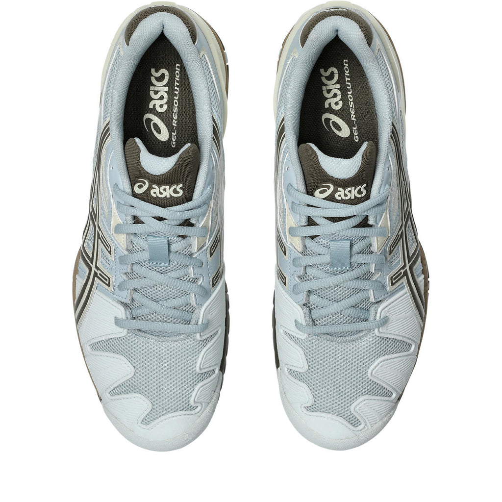 Asics womens shoes  neutral running shoes mens  sneakers Gel-Resolution – Light Sky Blue/Brown/Cream Tennis Sneaker