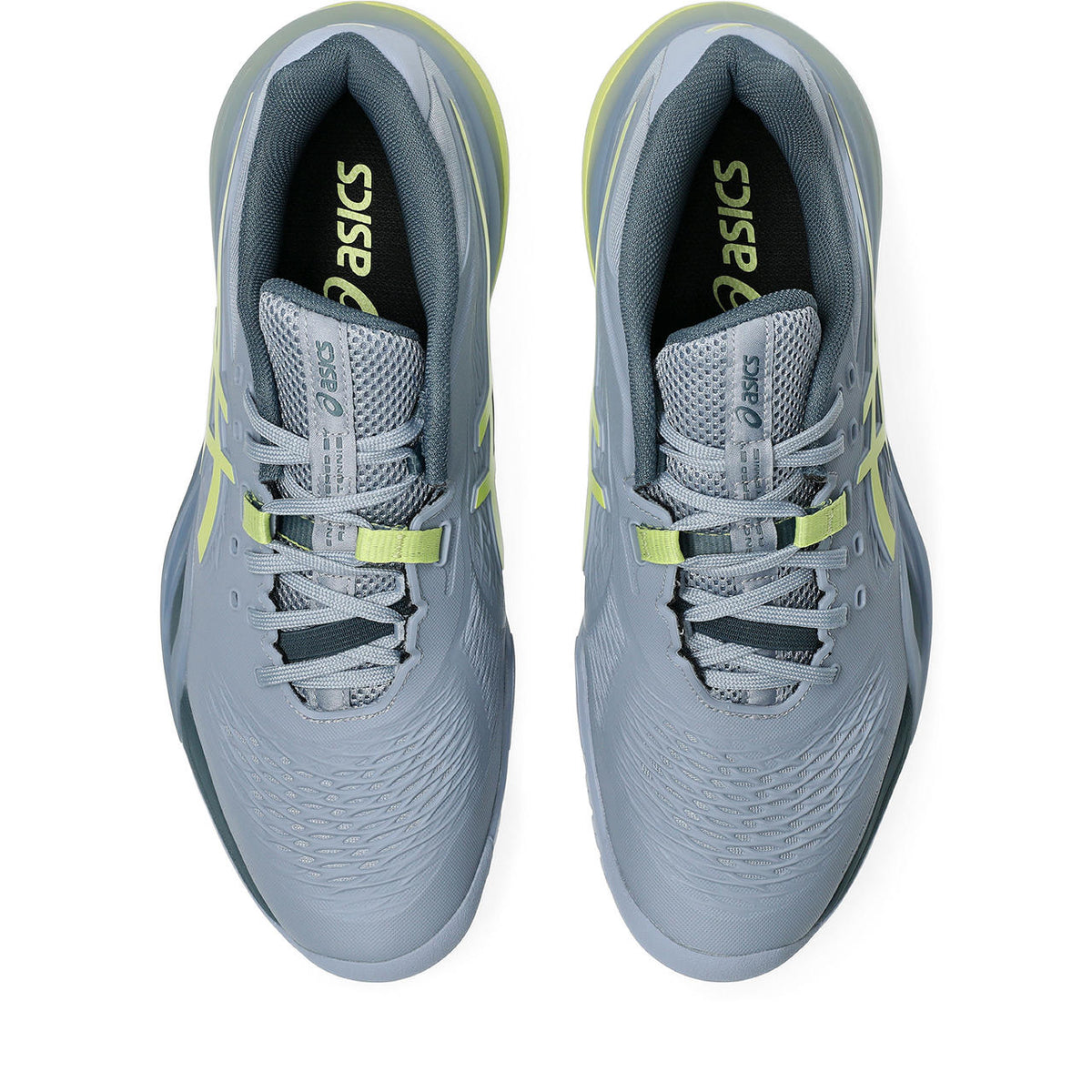 Asics womens shoes  neutral running shoes mens  sneakers Gel-Resolution – Light Grey/Lime Yellow Tennis Sneaker