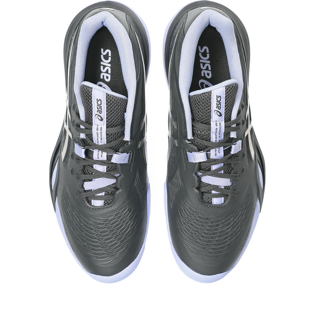 Asics womens shoes  neutral running shoes mens  sneakers Gel-Resolution – Dark Grey/Silver/Lavender Tennis Sneaker