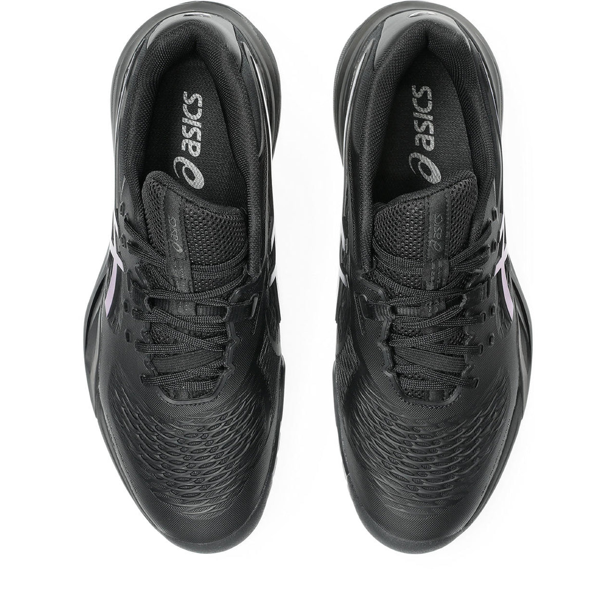 Asics womens shoes  neutral running shoes mens  sneakers Gel-Resolution – Black/Iridescent Cyan Tennis Sneaker