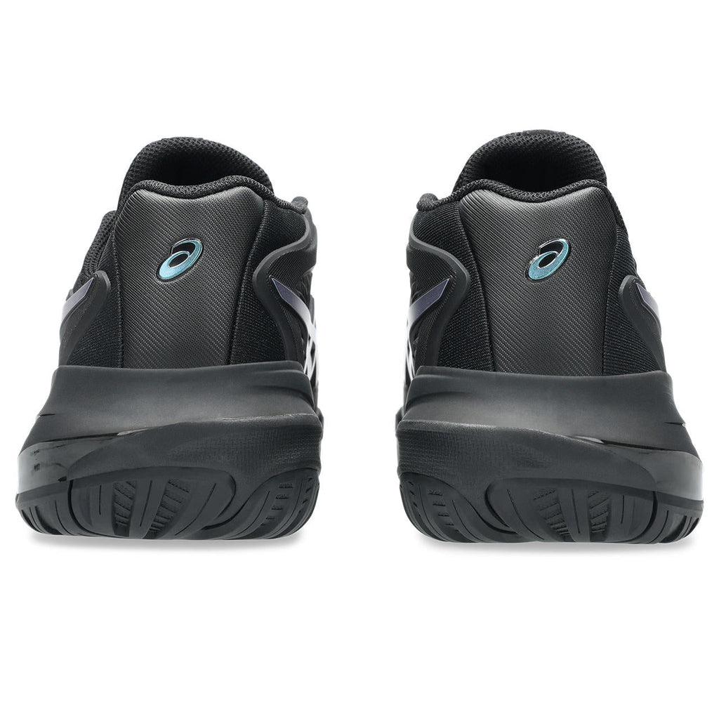 Asics womens shoes  neutral running shoes mens  sneakers Gel-Resolution – Black/Iridescent Blue Tennis Sneaker