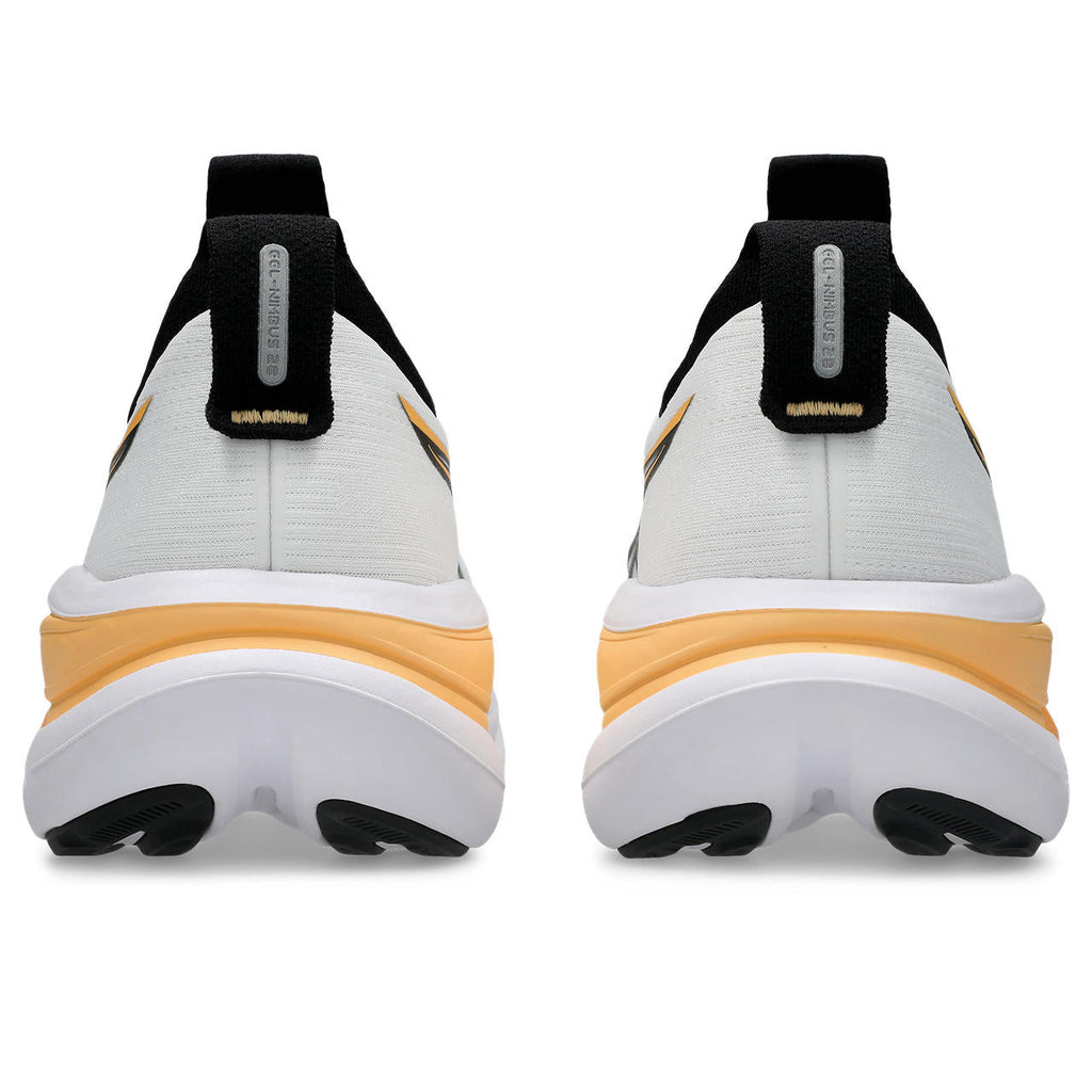 Asics womens shoes  neutral running shoes mens  sneakers  Gel-Nimbus 27 White / Black / Orange