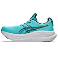 Asics womens shoes  neutral running shoes mens  sneakers  Gel-Nimbus 27 Turquoise / Lime Green / White