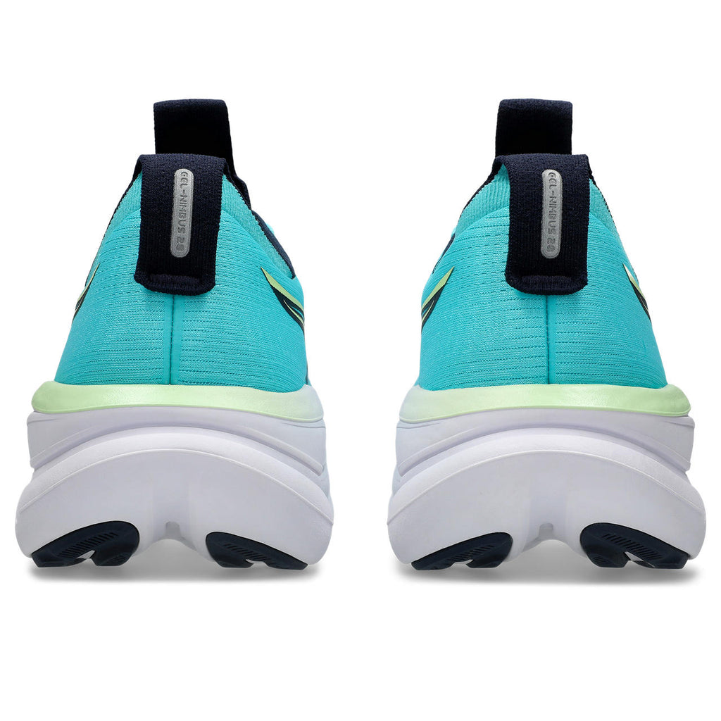 Asics womens shoes  neutral running shoes mens  sneakers  Gel-Nimbus 27 Turquoise / Lime Green / White