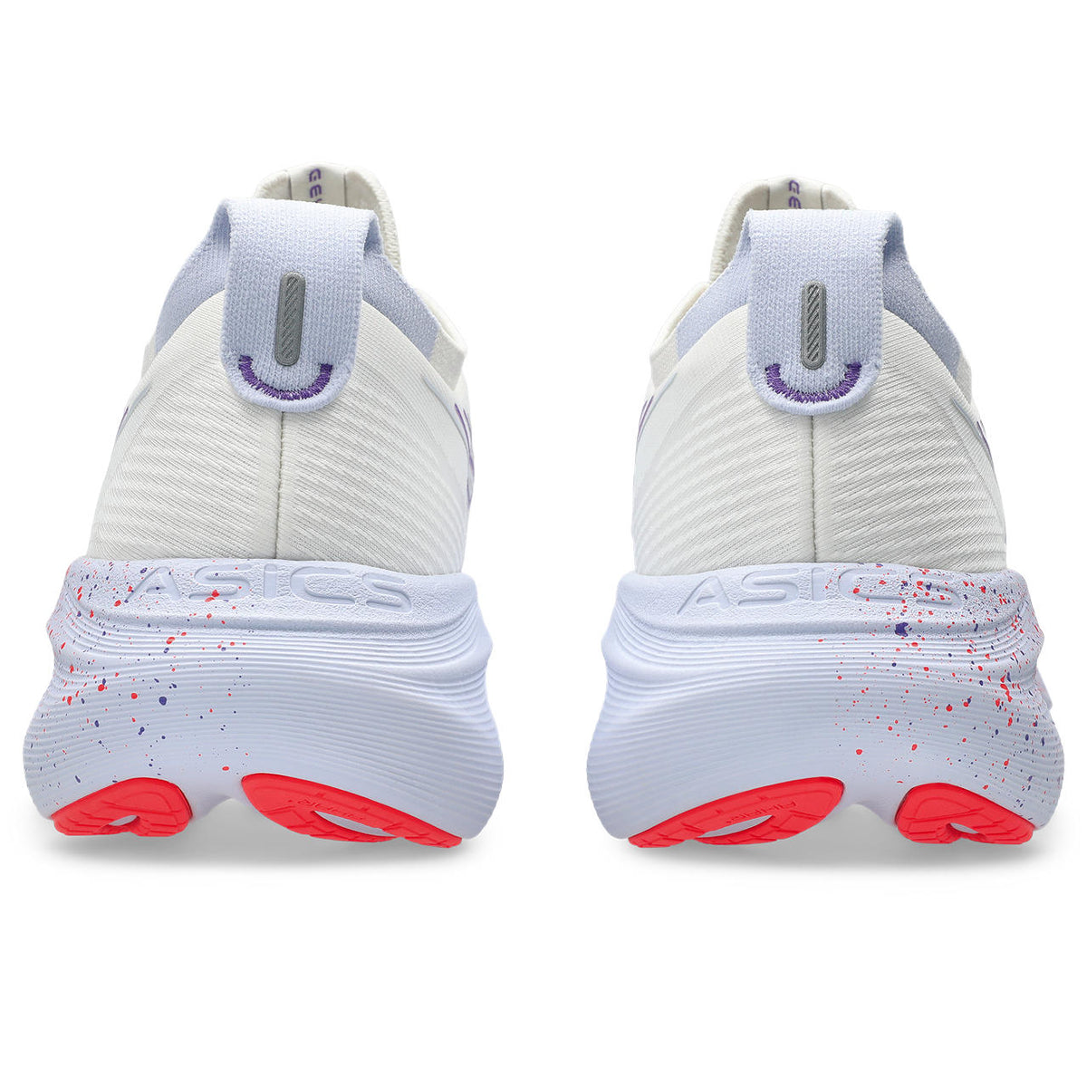 Asics womens shoes  neutral running shoes mens  sneakers Gel-Nimbus 27 White / Purple / Speckled