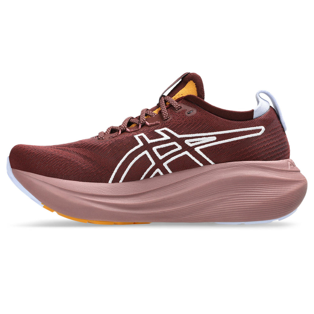 Asics womens shoes  neutral running shoes mens  sneakers Gel-Nimbus 27 Burgundy / White / Dusty Rose