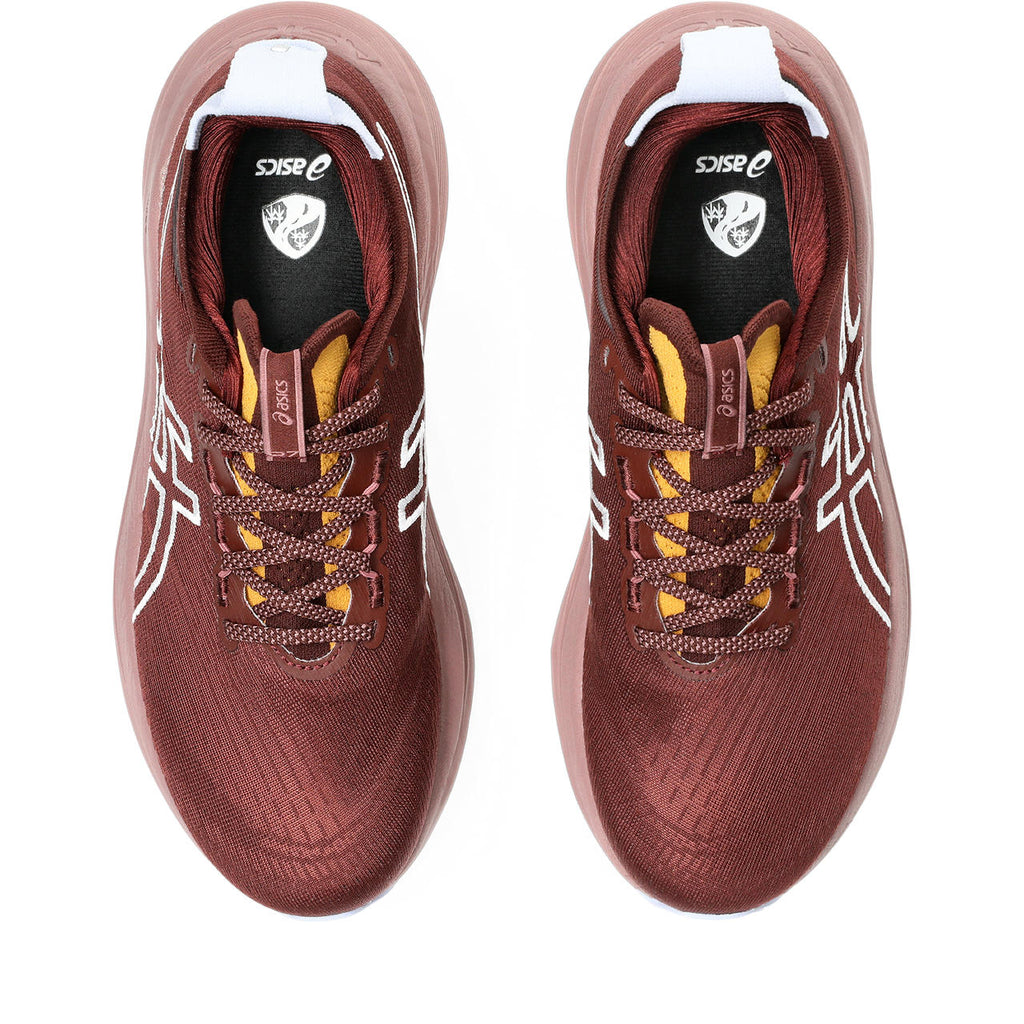 Asics womens shoes  neutral running shoes mens  sneakers Gel-Nimbus 27 Burgundy / White / Dusty Rose