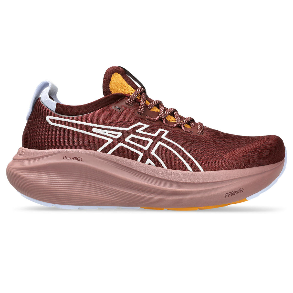 Asics womens shoes  neutral running shoes mens  sneakers Gel-Nimbus 27 Burgundy / White / Dusty Rose