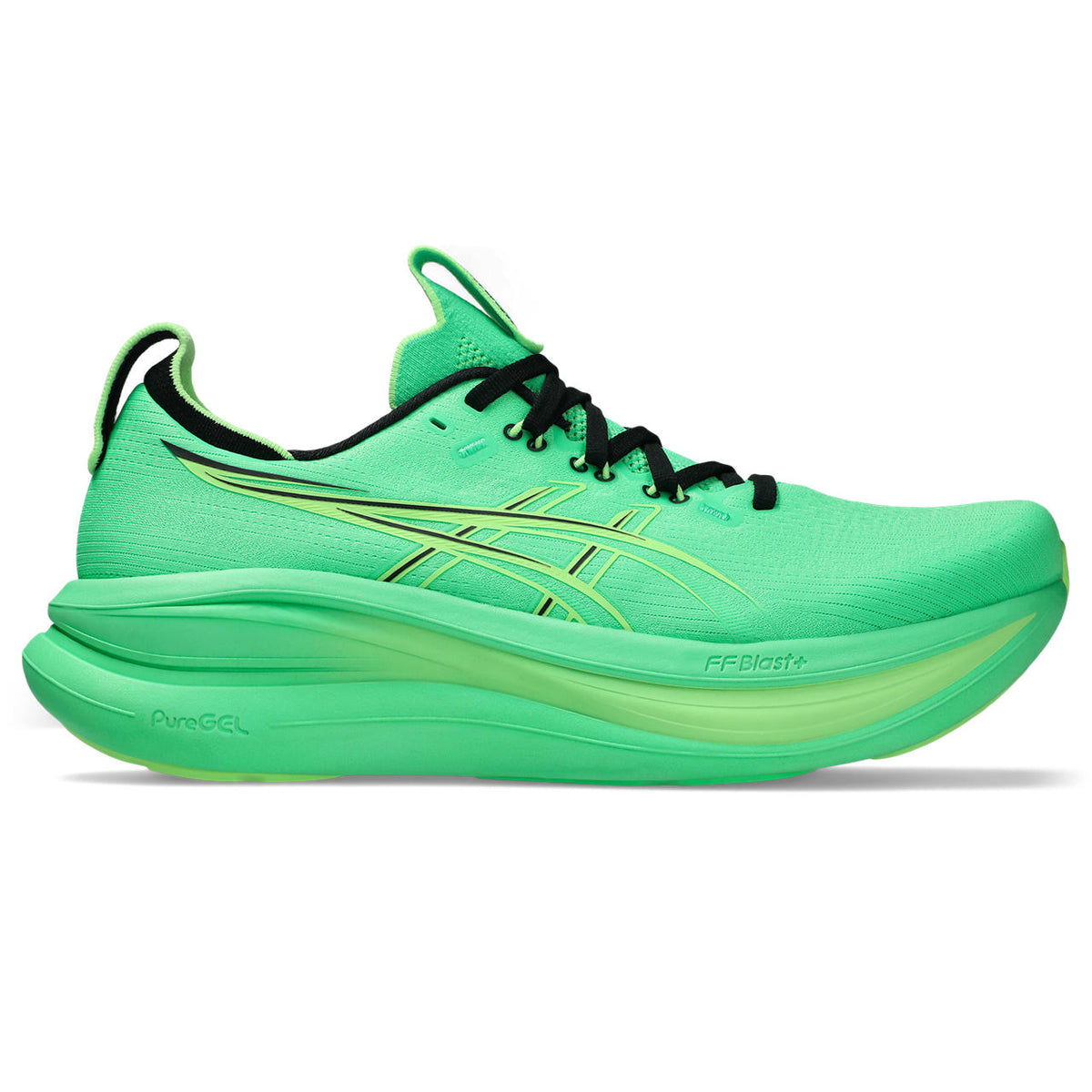 Asics womens shoes  neutral running shoes mens  sneakers  Gel-Nimbus 27 Bright Green / Black