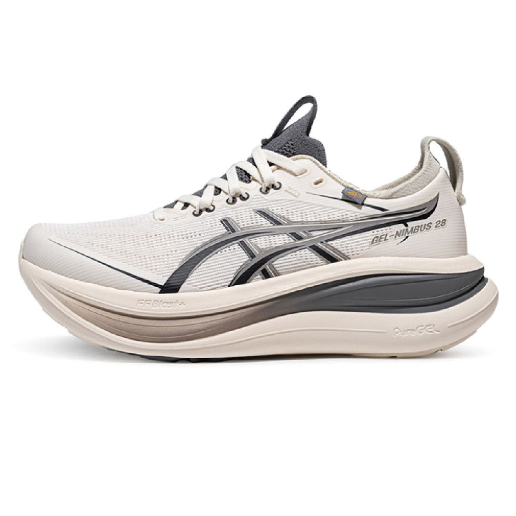 Asics womens shoes  neutral running shoes mens  sneakers  Gel-Nimbus 28 Cream / Dark Grey