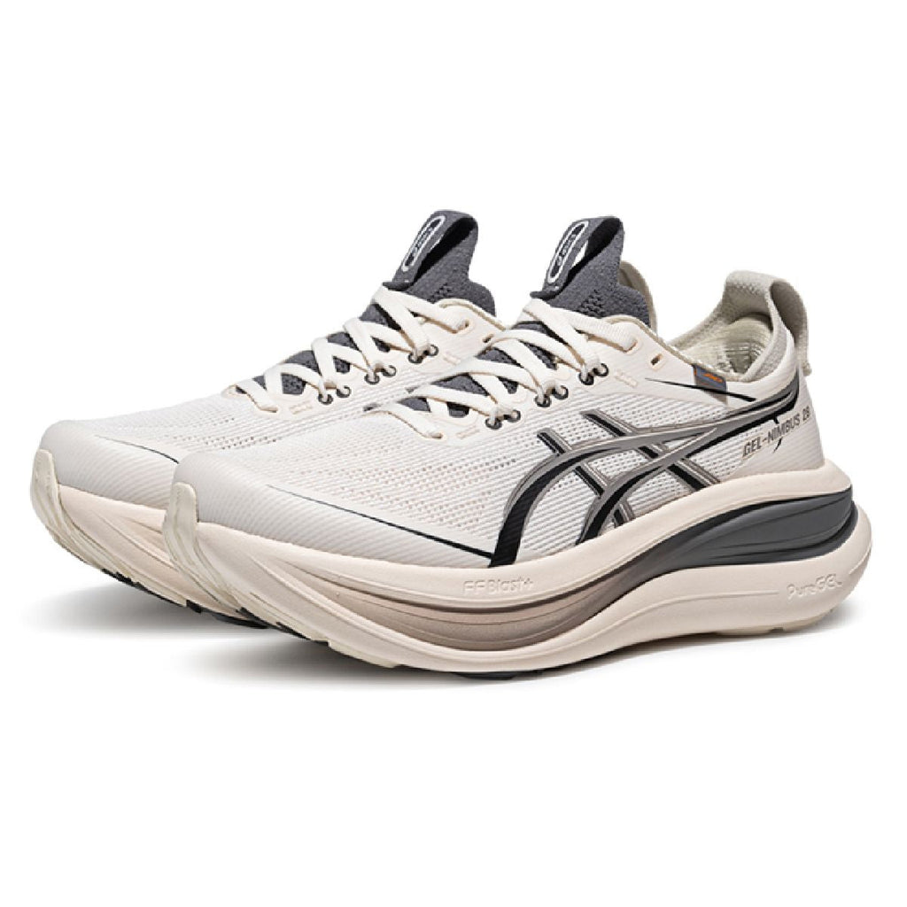 Asics womens shoes  neutral running shoes mens  sneakers  Gel-Nimbus 28 Cream / Dark Grey