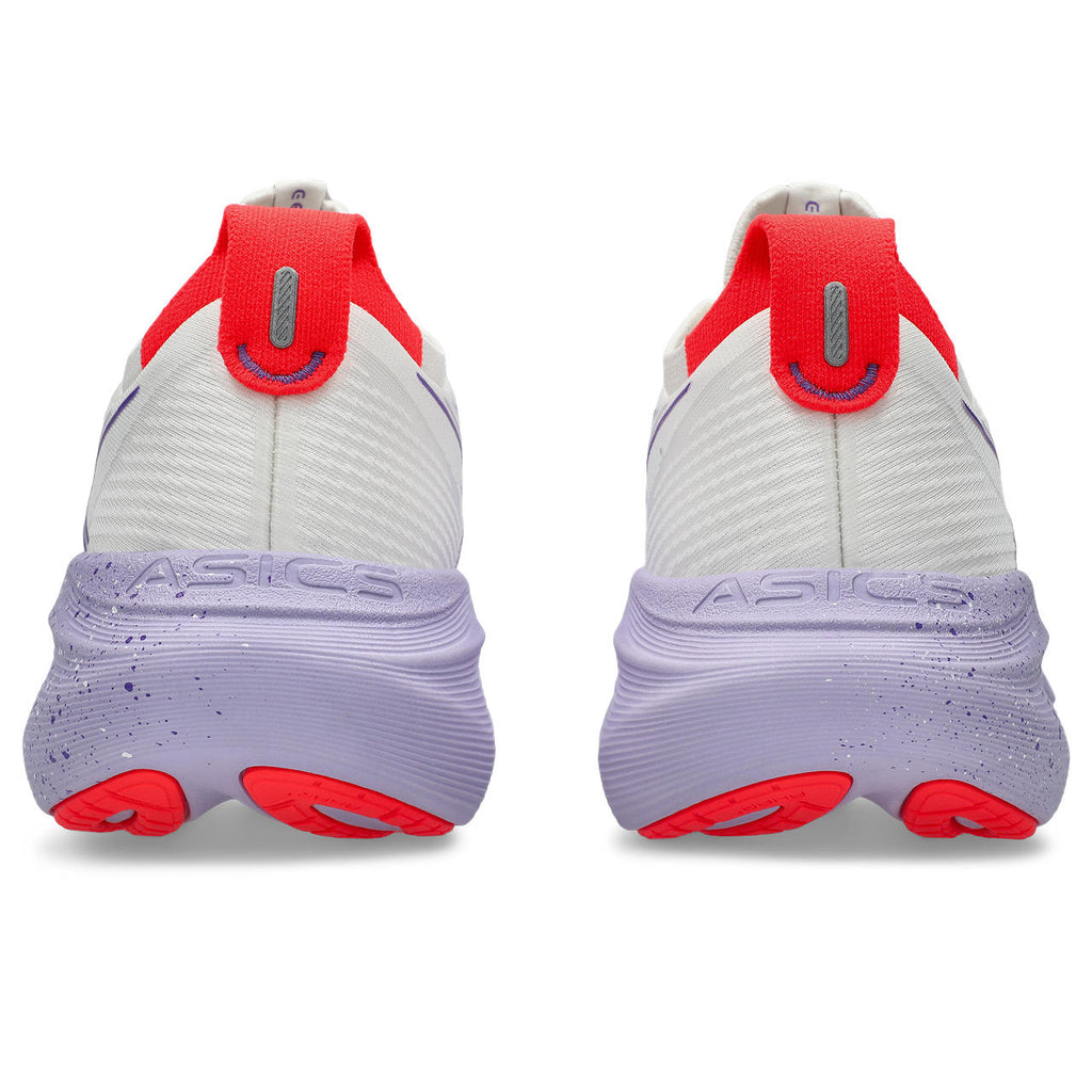 Asics womens shoes  neutral running shoes mens  sneakers  Gel-Nimbus 28 – White/Lavender/Red Running Shoe