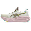 Asics womens shoes  neutral running shoes mens  sneakers  Gel-Nimbus 28 – Off-White/Brown/Pink Running Shoe