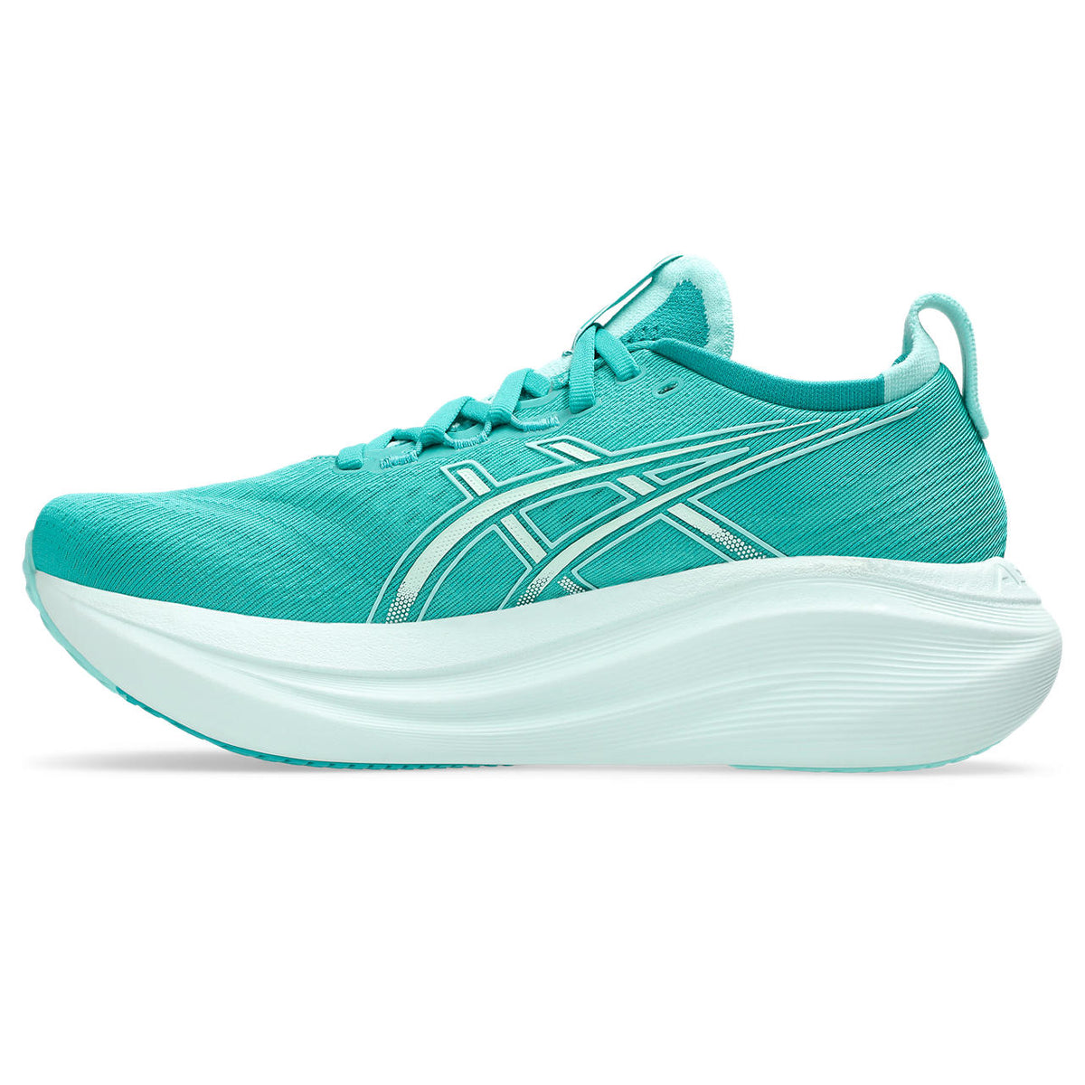 Asics womens shoes  neutral running shoes mens  sneakers  Gel-Nimbus 28 – Turquoise/White Running Shoe