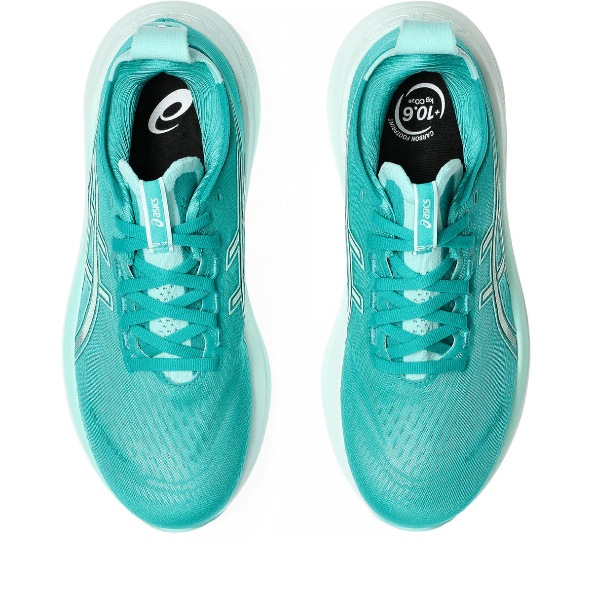 Asics womens shoes  neutral running shoes mens  sneakers  Gel-Nimbus 28 – Turquoise/White Running Shoe