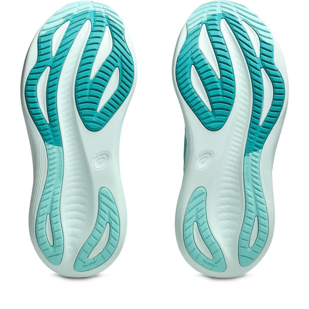 Asics womens shoes  neutral running shoes mens  sneakers  Gel-Nimbus 28 – Turquoise/White Running Shoe