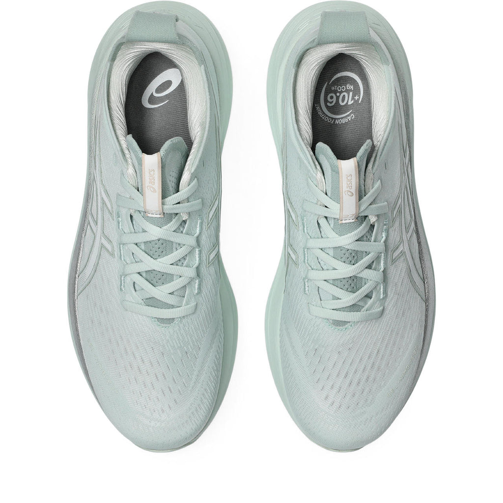 Asics womens shoes  neutral running shoes mens  sneakers  Gel-Nimbus 28 – Light Sage Green Running Shoe