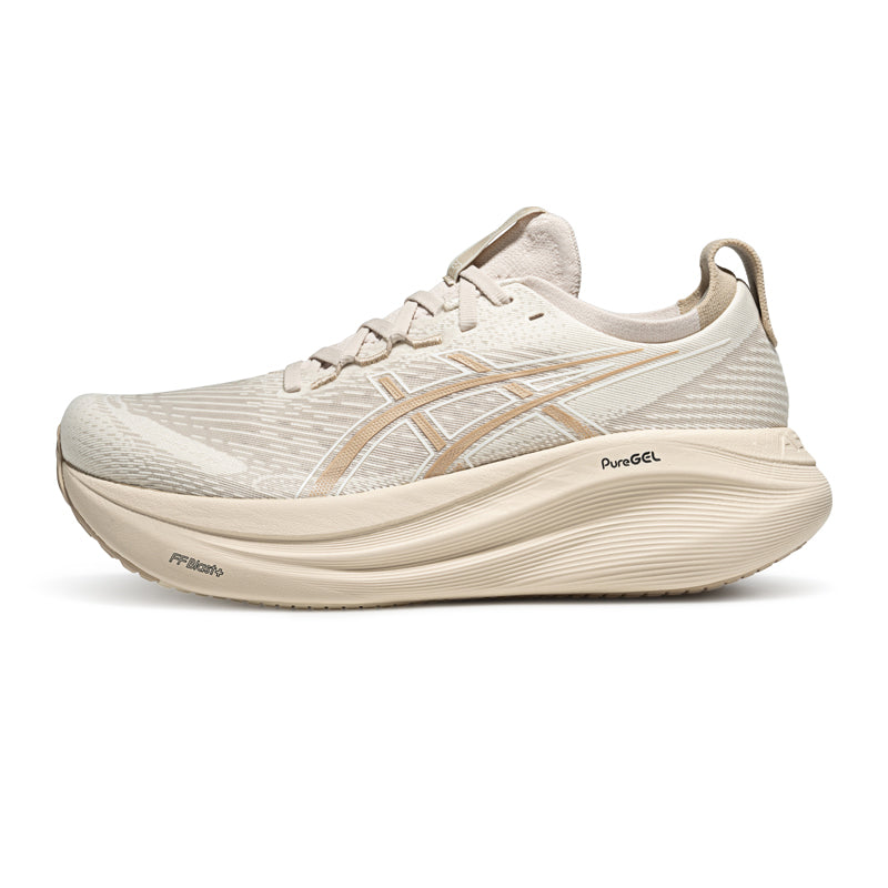 Asics womens shoes  neutral running shoes mens  sneakers  Gel-Nimbus 28 – Oatmeal/Beige Running Shoe