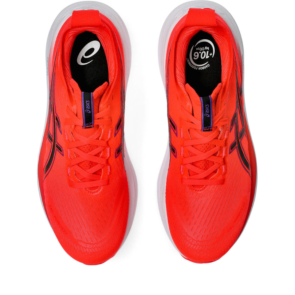 Asics womens shoes  neutral running shoes mens  sneakers  Gel-Nimbus 28 – Red/Black/Purple Running Shoe