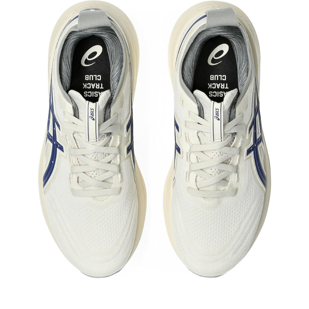 Asics womens shoes  neutral running shoes mens  sneakers Gel-Nimbus Off-White / Navy Blue