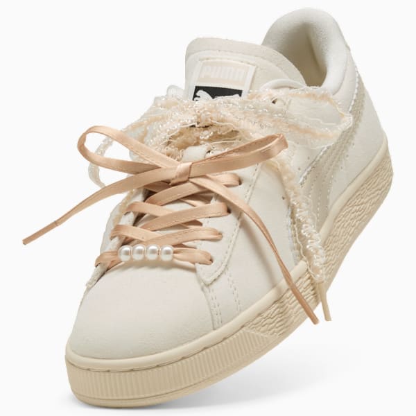 Puma Suede — Cream / Lace Ribbon / Pearl puma shoes for men  womens shoes  roma shoes