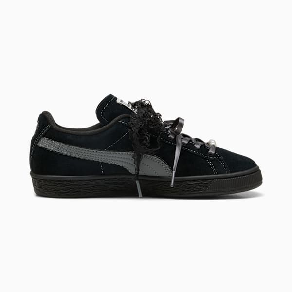 Puma Suede — Black / Lace Ribbon / Pearl puma shoes for men  womens shoes  roma shoes