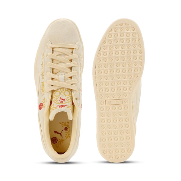 Puma Suede — Cream / Floral Embroidery puma shoes for men  womens shoes  roma shoes