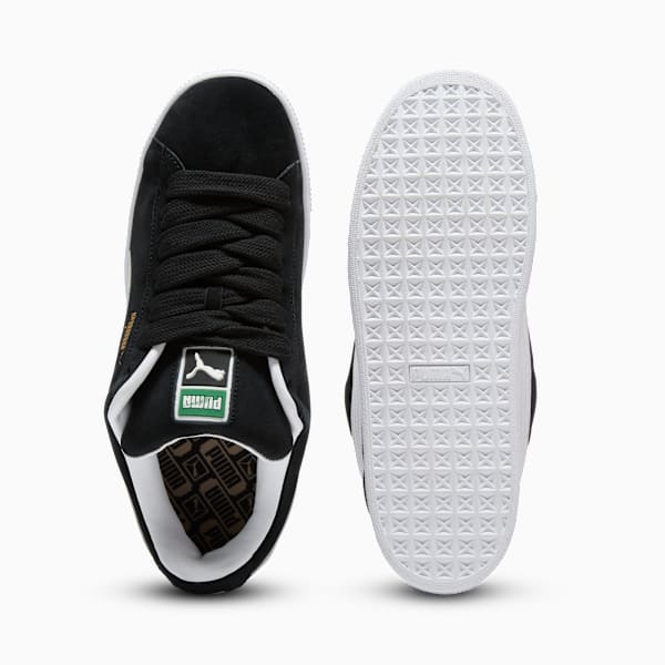 PUMA Suede XL Black-White-Gold  puma shoes for men  womens shoes  roma shoes