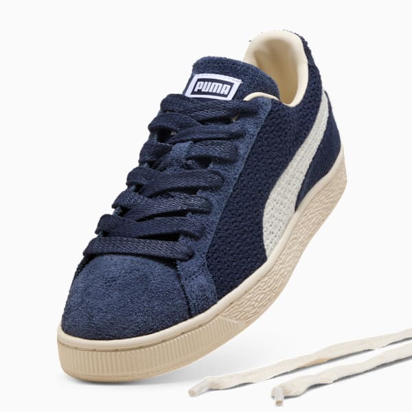 PUMA Suede Classic Knit Navy-Off White puma shoes for men  womens shoes  roma shoes