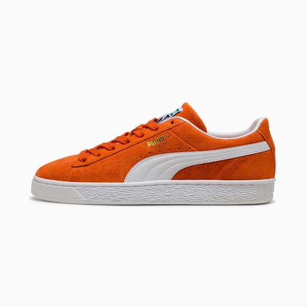 PUMA Suede Classic Orange‑White‑Gold puma shoes for men  womens shoes  roma shoes