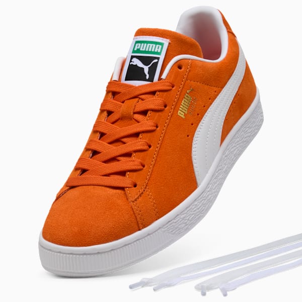 PUMA Suede Classic Orange‑White‑Gold puma shoes for men  womens shoes  roma shoes
