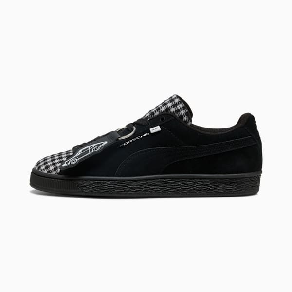 PUMA Suede Classic × Porsche Black Houndstooth puma shoes for men  womens shoes  roma shoes