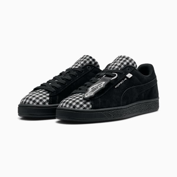 PUMA Suede Classic × Porsche Black Houndstooth puma shoes for men  womens shoes  roma shoes
